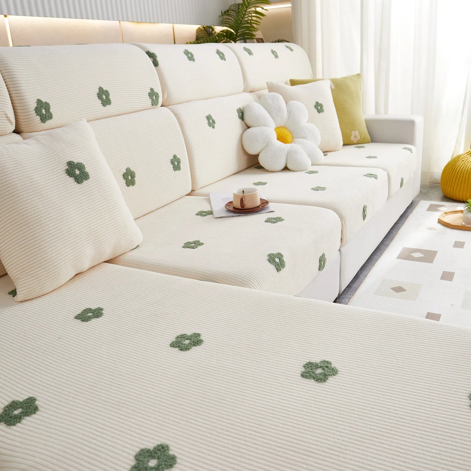 Polar Fleece Sofa Cushion Covers for Sofa 1/2/3/4 Seater, Best Seat Covers for Dogs, Pet Couch Protector - TaroTextile