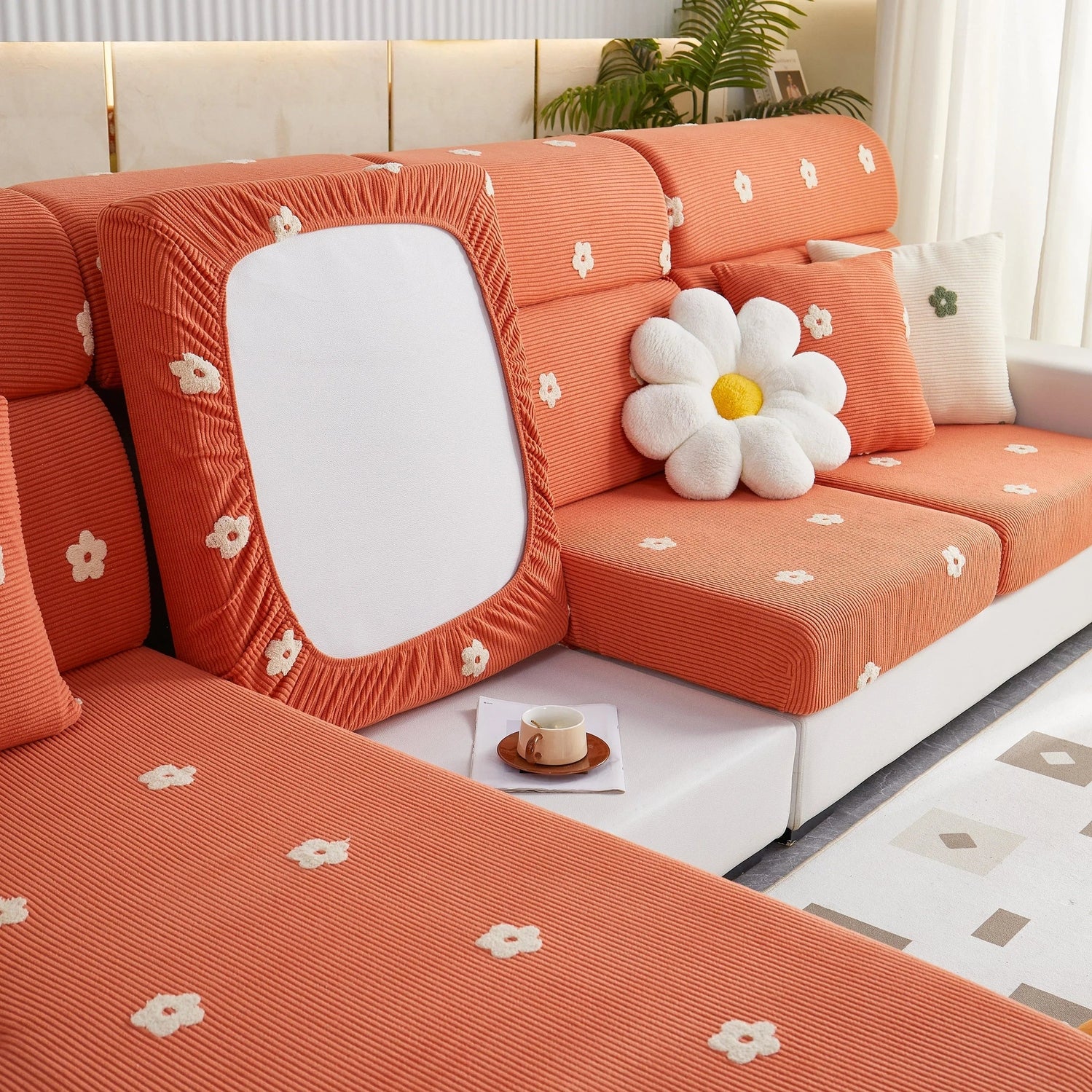 Polar Fleece Sofa Cushion Covers for Sofa 1/2/3/4 Seater, Best Seat Covers for Dogs, Pet Couch Protector - TaroTextile