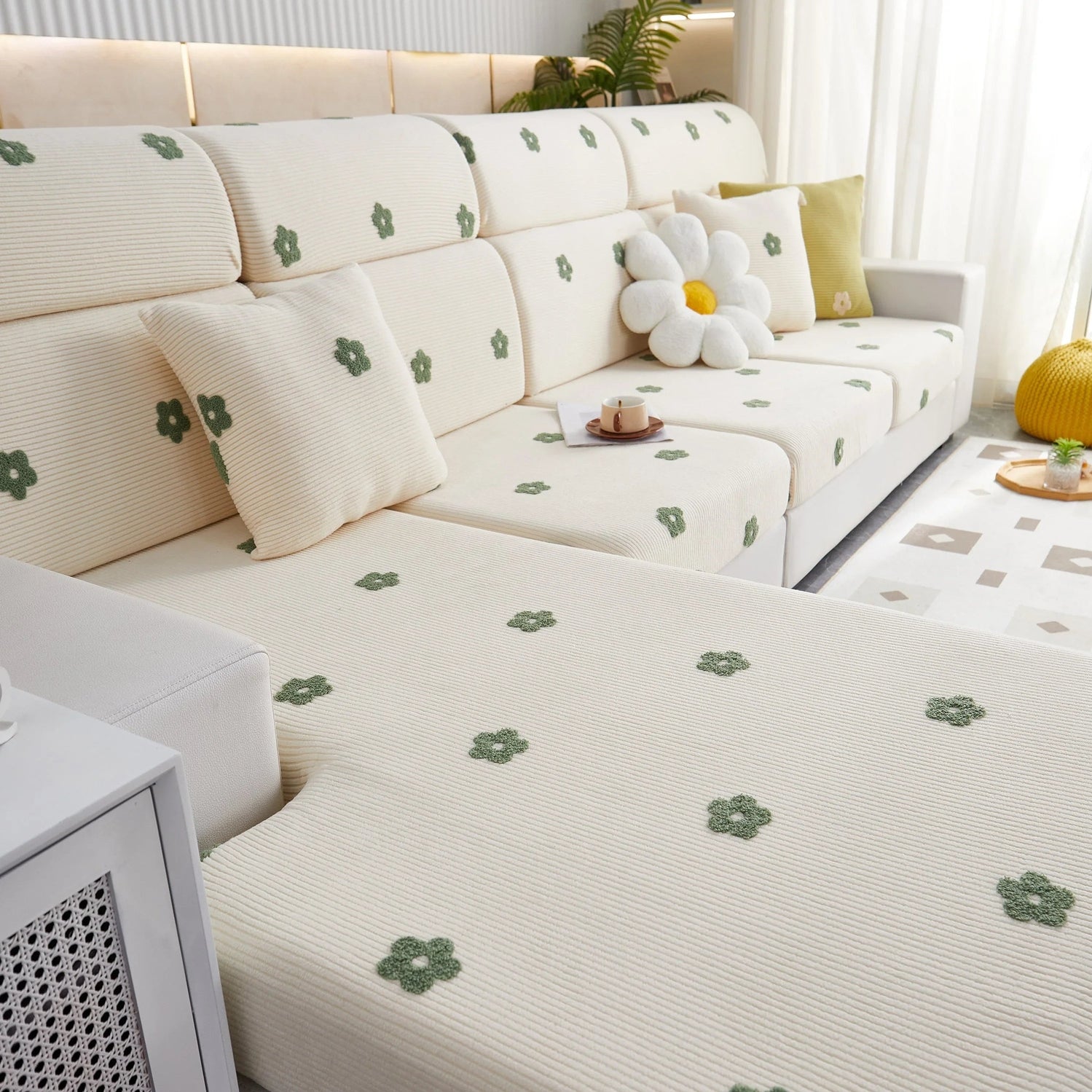 Polar Fleece Sofa Cushion Covers for Sofa 1/2/3/4 Seater, Best Seat Covers for Dogs, Pet Couch Protector - TaroTextile