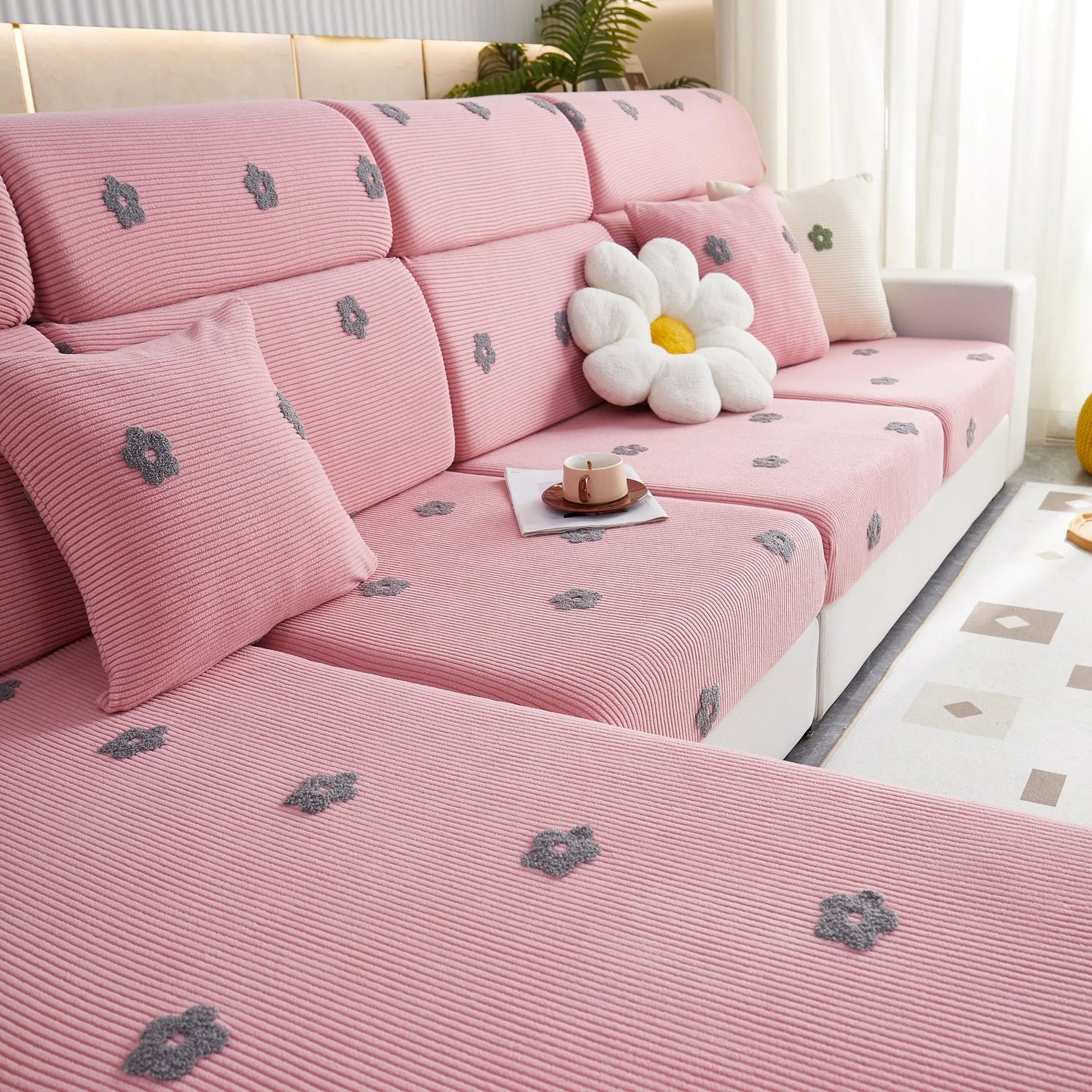 Polar Fleece Sofa Cushion Covers for Sofa 1/2/3/4 Seater, Best Seat Covers for Dogs, Pet Couch Protector - TaroTextile