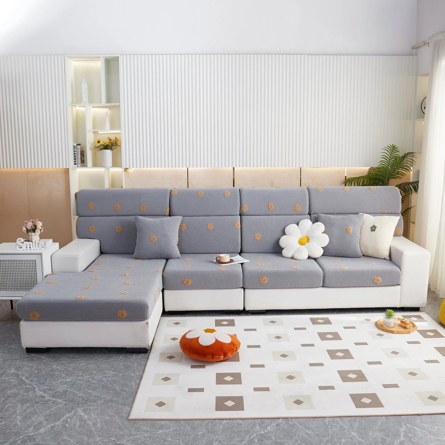 Polar Fleece Sofa Cushion Covers for Sofa 1/2/3/4 Seater, Best Seat Covers for Dogs, Pet Couch Protector - TaroTextile