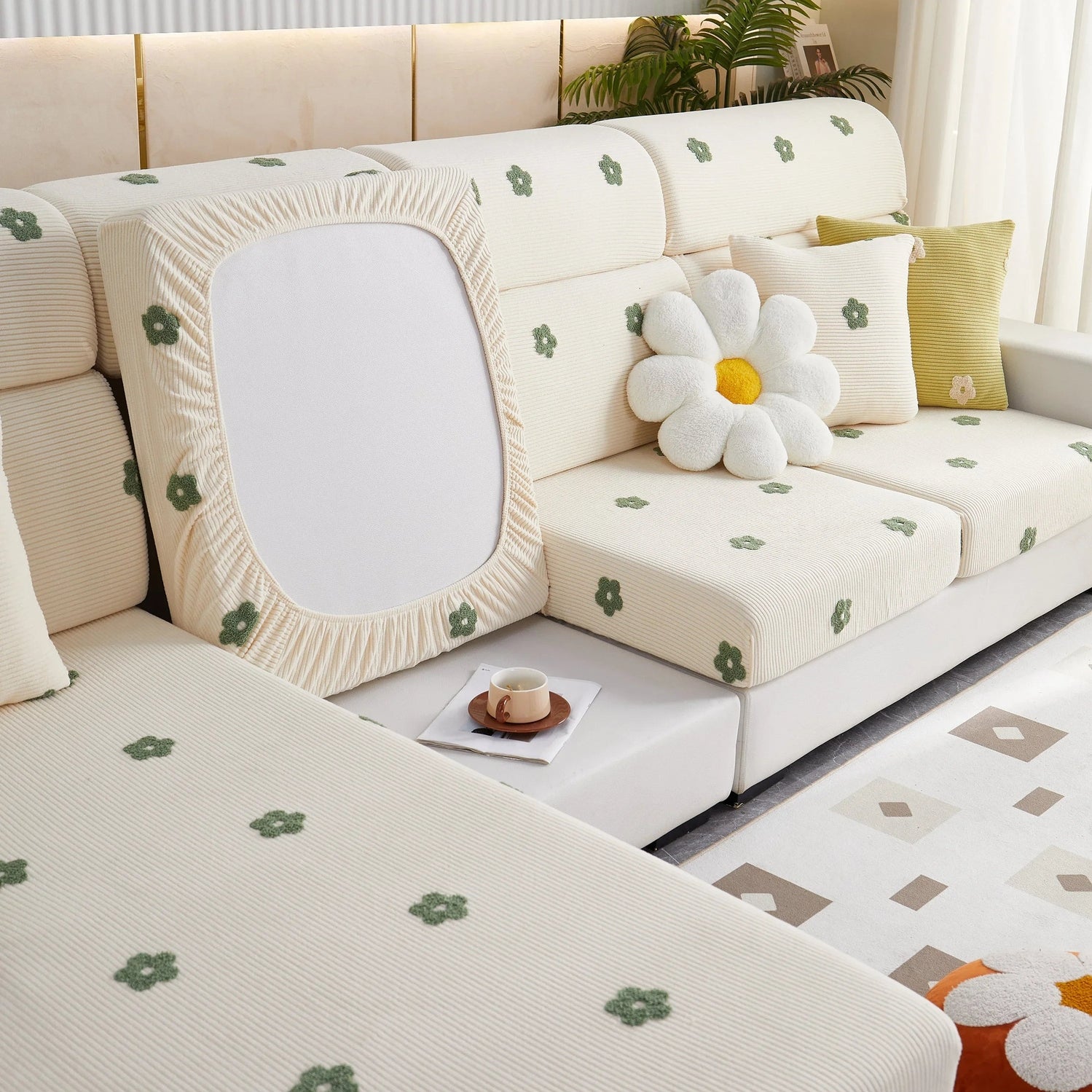 Polar Fleece Sofa Cushion Covers for Sofa 1/2/3/4 Seater, Best Seat Covers for Dogs, Pet Couch Protector - TaroTextile