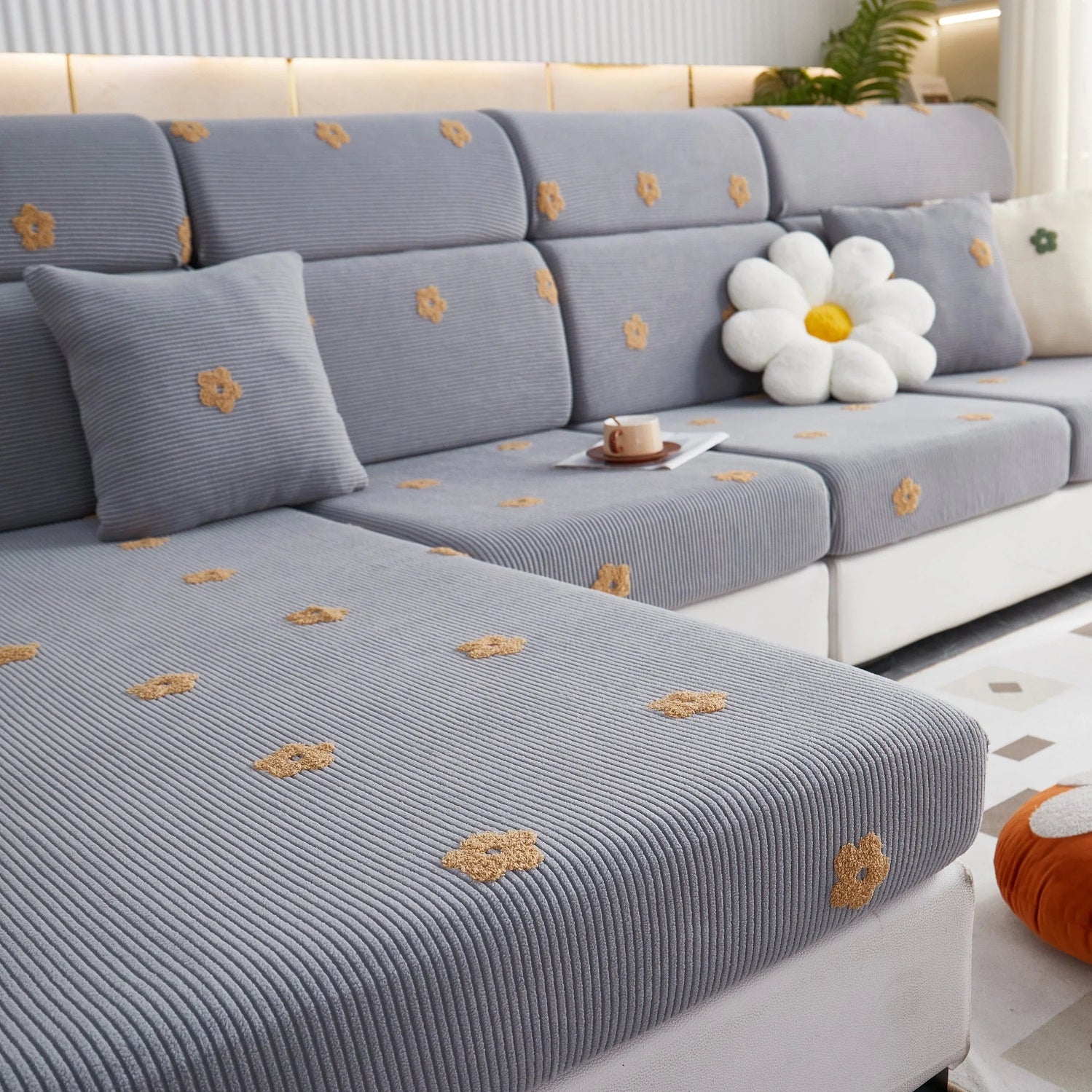 Polar Fleece Sofa Cushion Covers for Sofa 1/2/3/4 Seater, Best Seat Covers for Dogs, Pet Couch Protector - TaroTextile