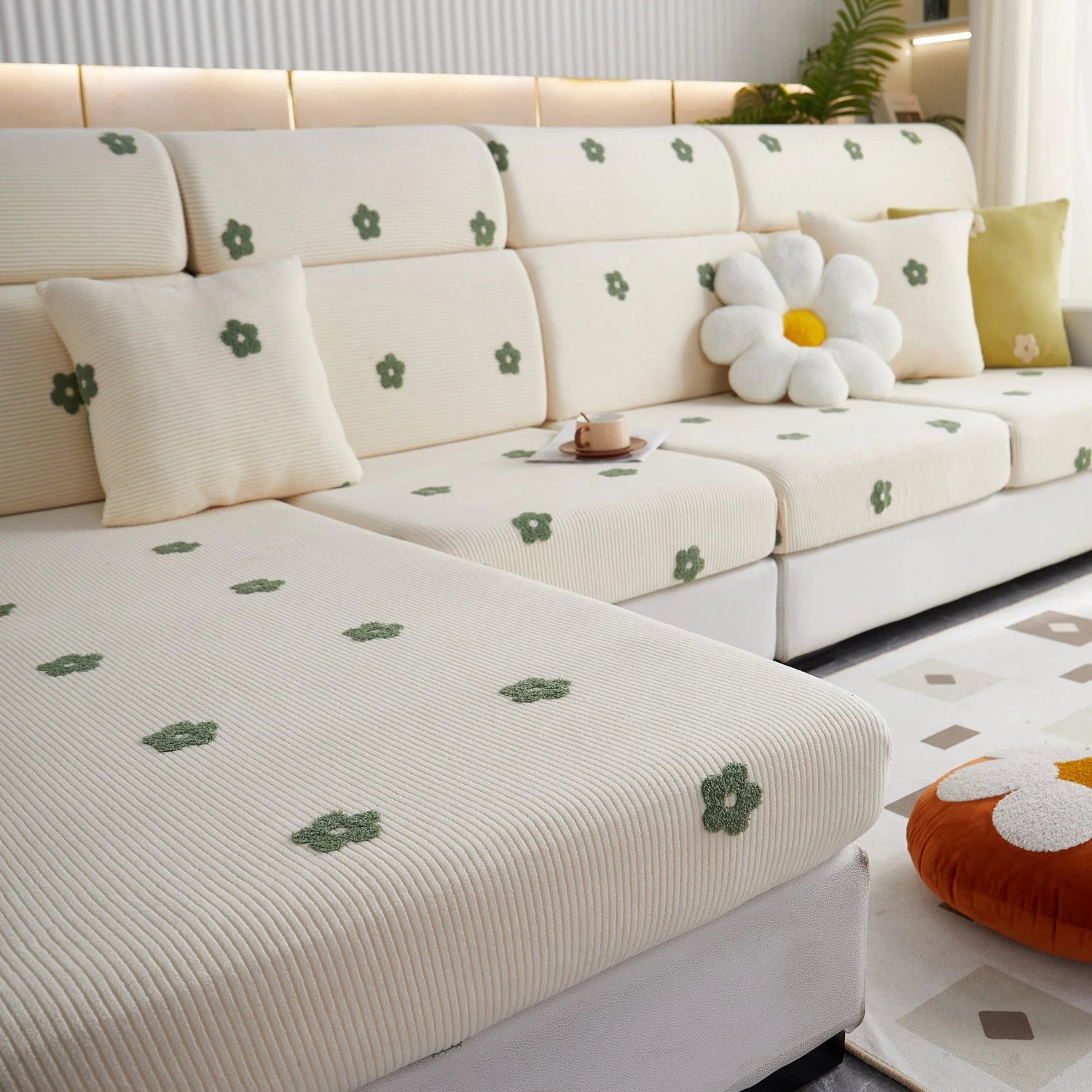 Polar Fleece Sofa Cushion Covers for Sofa 1/2/3/4 Seater, Best Seat Covers for Dogs, Pet Couch Protector - TaroTextile