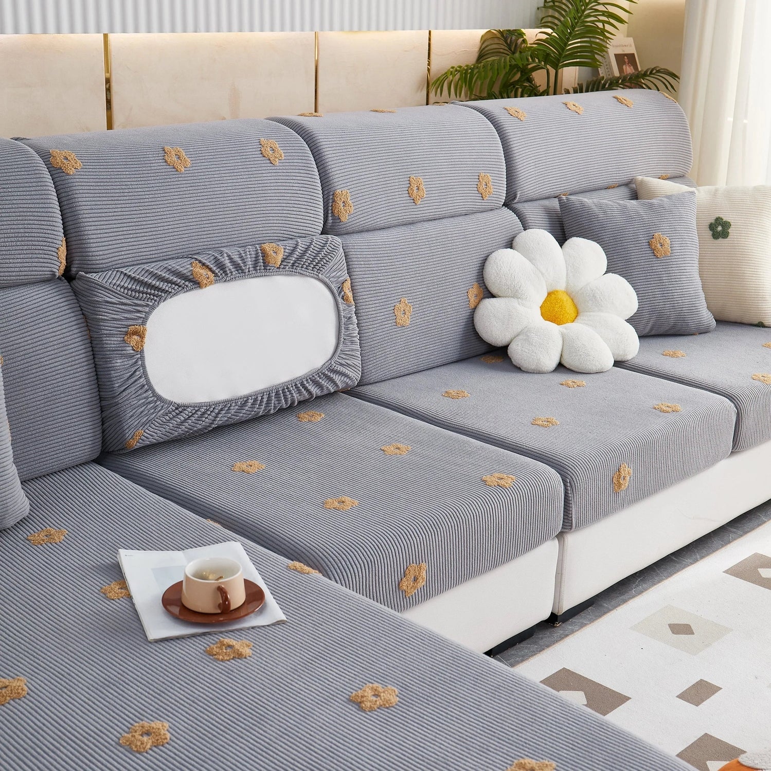 Polar Fleece Sofa Cushion Covers for Sofa 1/2/3/4 Seater, Best Seat Covers for Dogs, Pet Couch Protector - TaroTextile