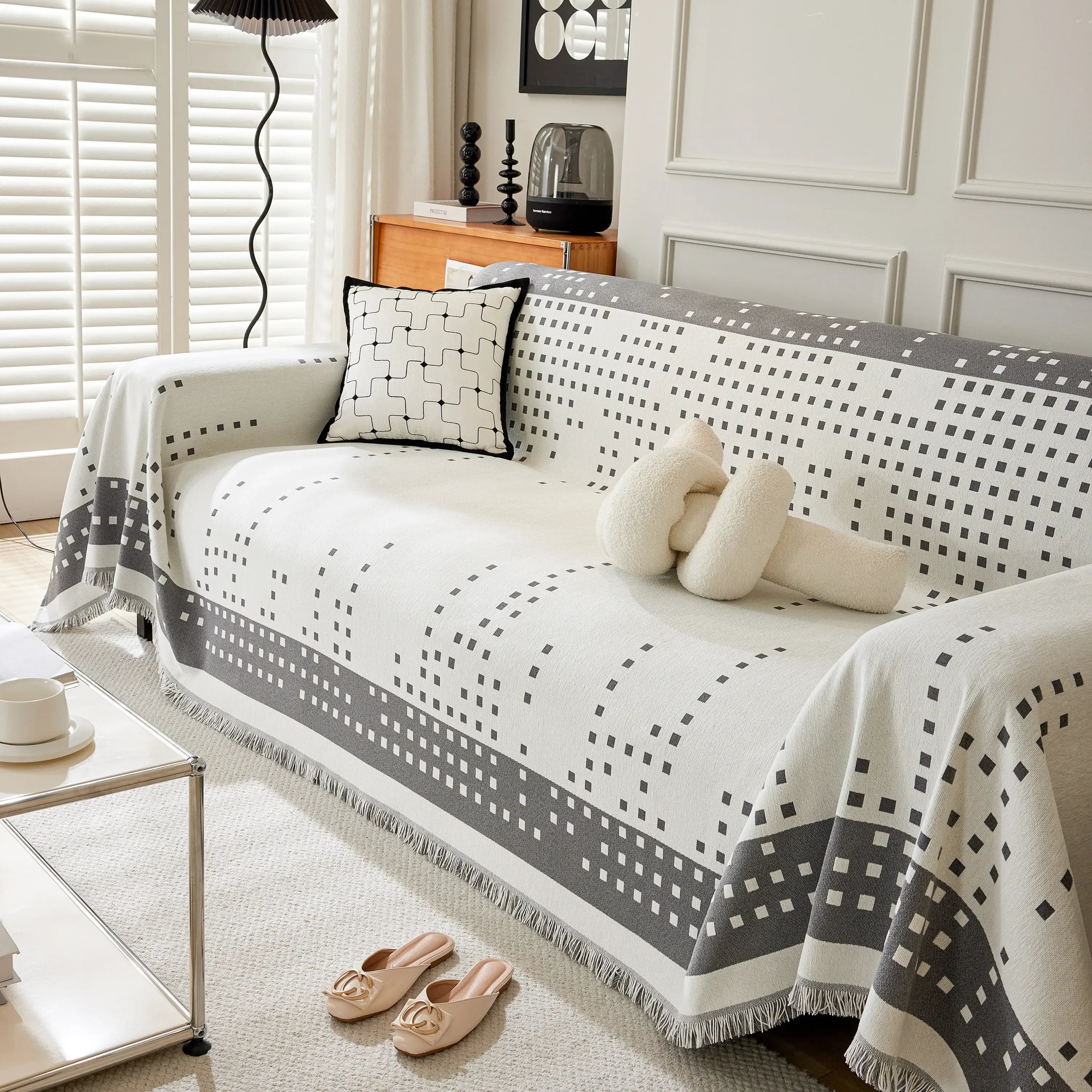 Reversible Chenille Sofa Covers for Pets, Large Throw Blanket for Couch, Blanket on The Sofa - TaroTextile