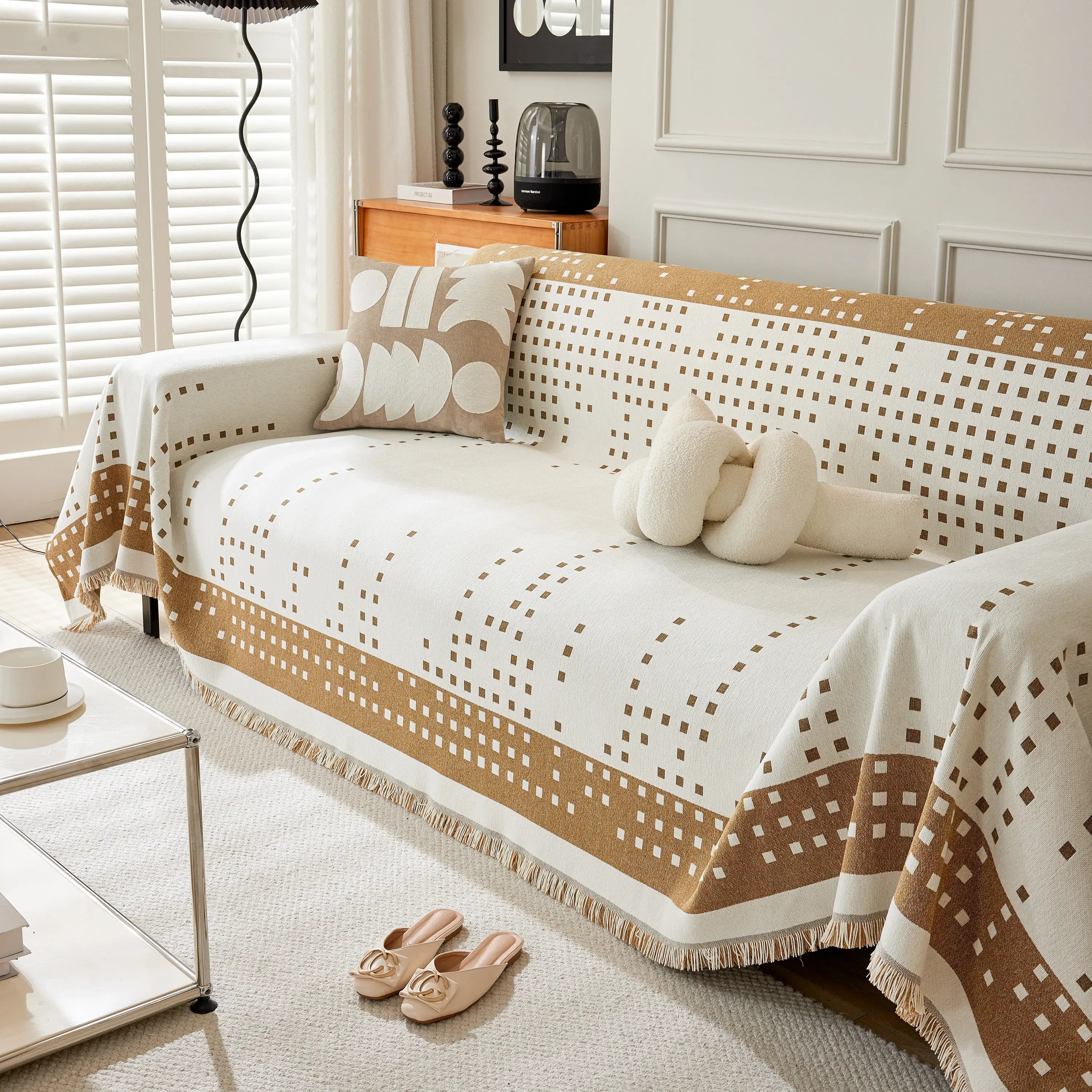 Reversible Chenille Sofa Covers for Pets, Large Throw Blanket for Couch, Blanket on The Sofa - TaroTextile