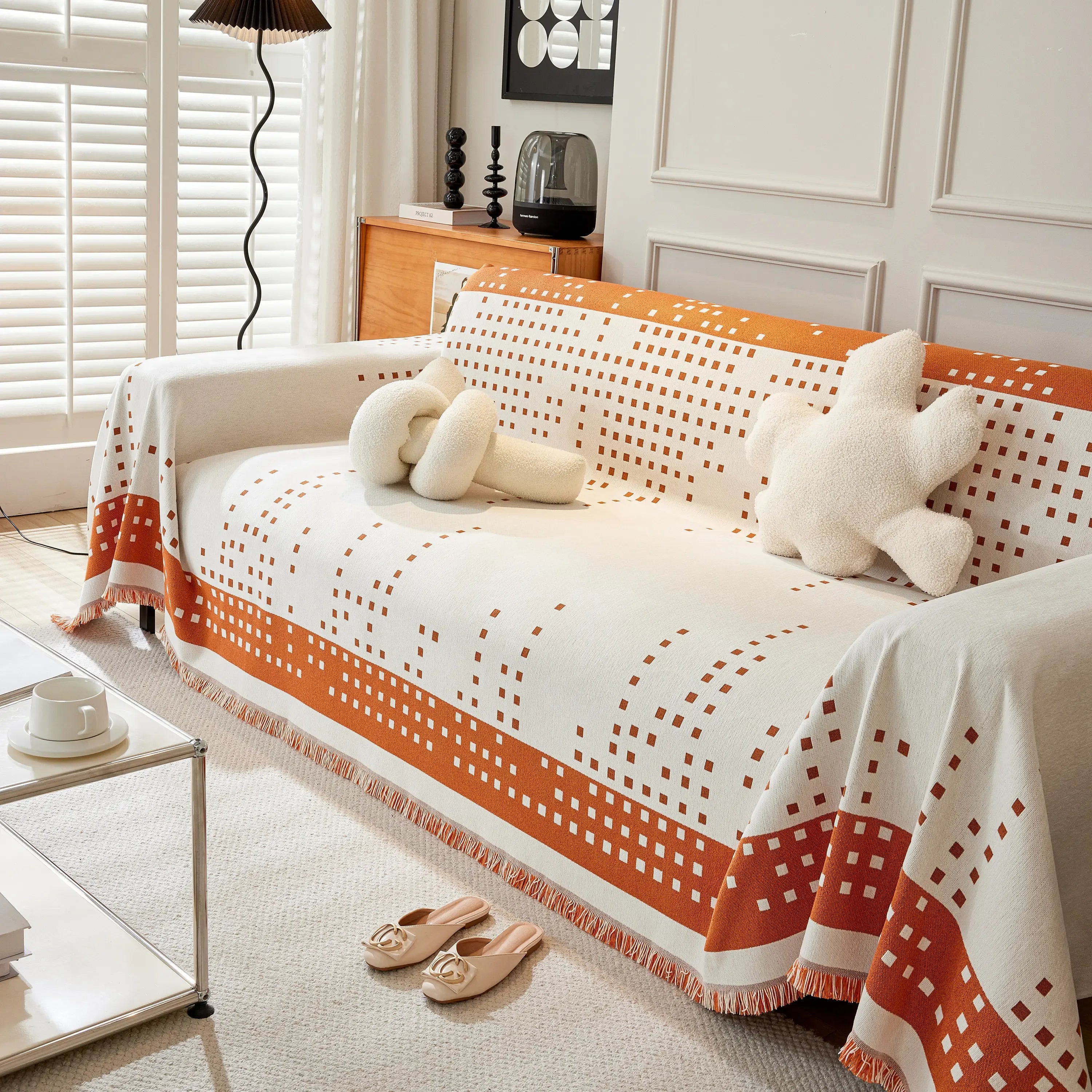 Reversible Chenille Sofa Covers for Pets, Large Throw Blanket for Couch, Blanket on The Sofa - TaroTextile