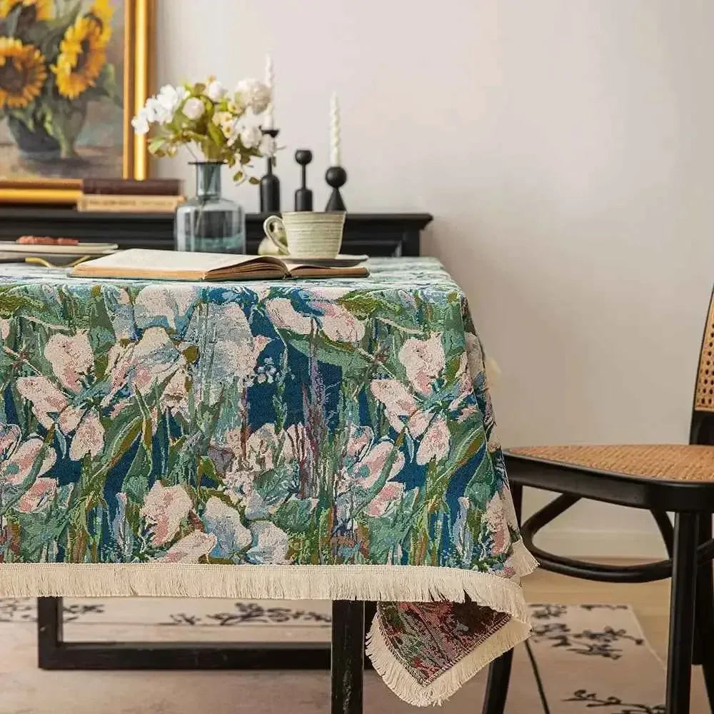 Rustic Tablecloth Rectangular Tablecloth for Dinning Kitchen Camping - TaroTextile