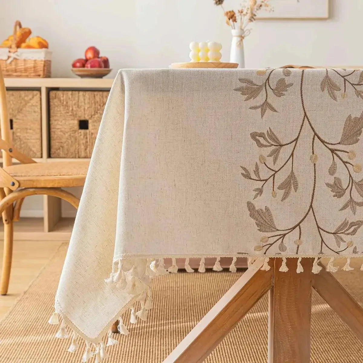 Rustic Tablecloth Rectangular Tablecloth for Dinning Table Decor Kitchen Decor - TaroTextile