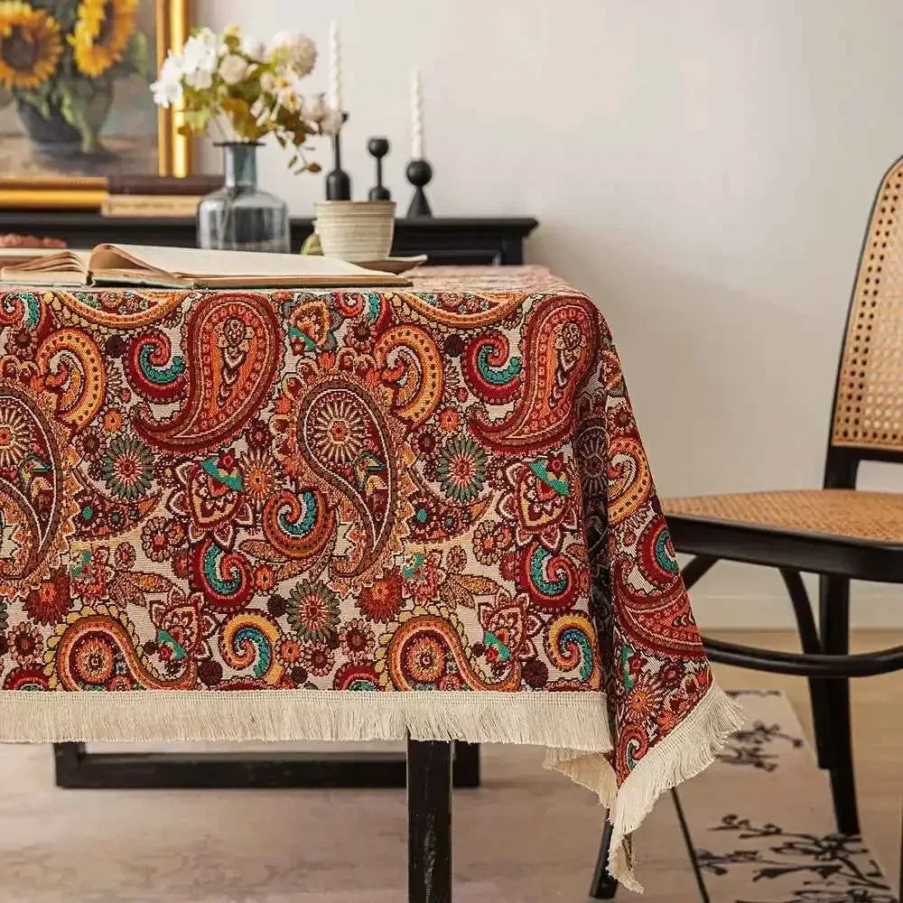 Rustic Tablecloth Rectangular Tablecloth for Dinning Kitchen Camping - TaroTextile