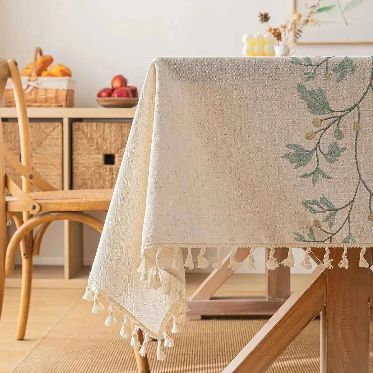 Rustic Tablecloth Rectangular Tablecloth for Dinning Table Decor Kitchen Decor - TaroTextile