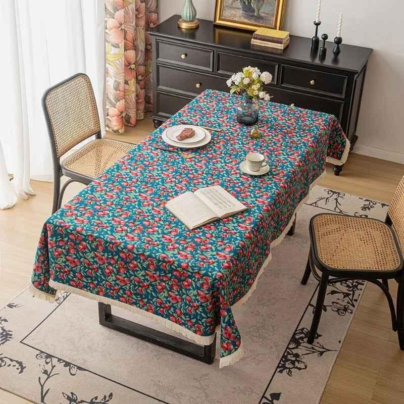 Rustic Tablecloth Rectangular Tablecloth for Dinning Kitchen Camping - TaroTextile