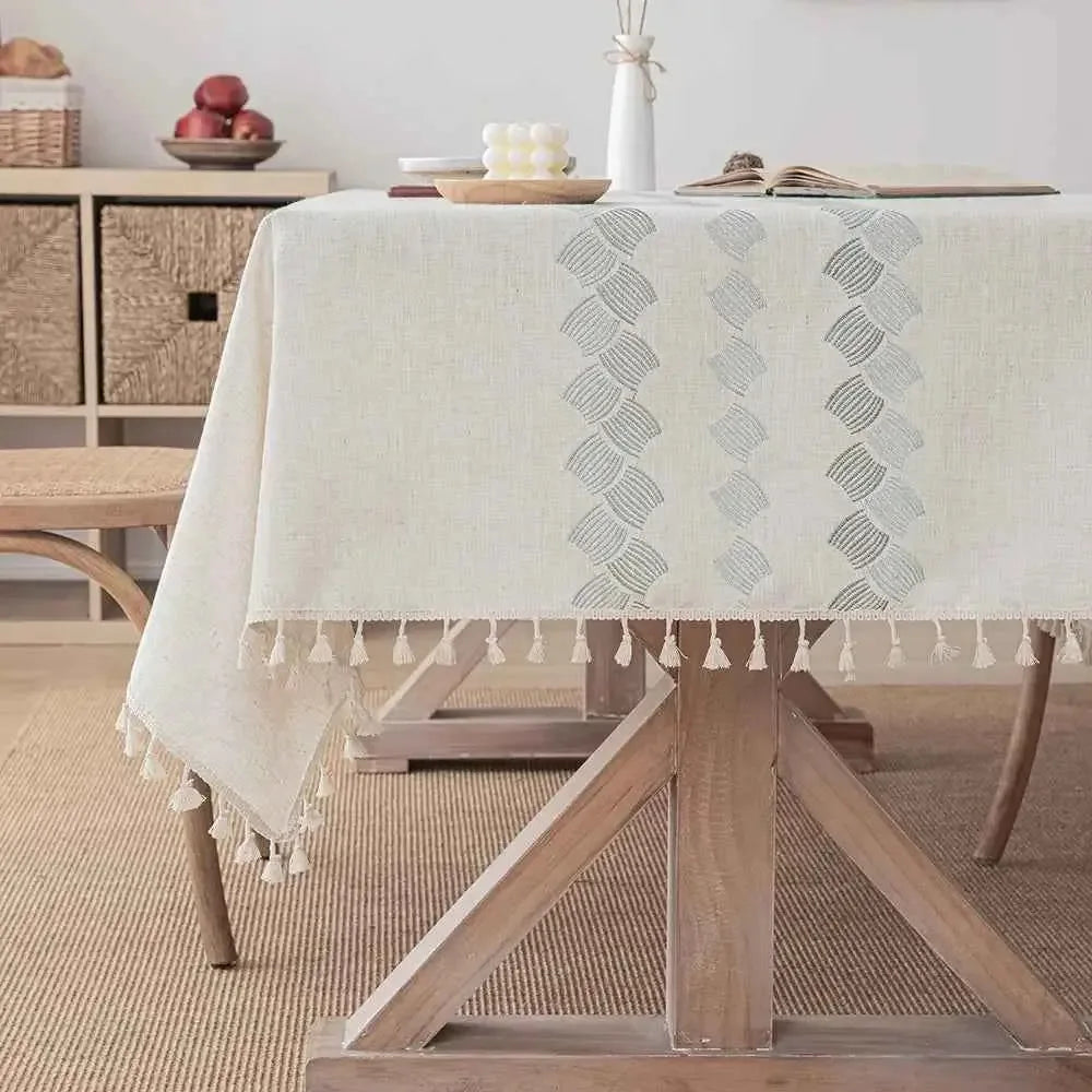 Rustic Tablecloth Rectangular Tablecloth for Dinning Table Decor Kitchen Decor - TaroTextile