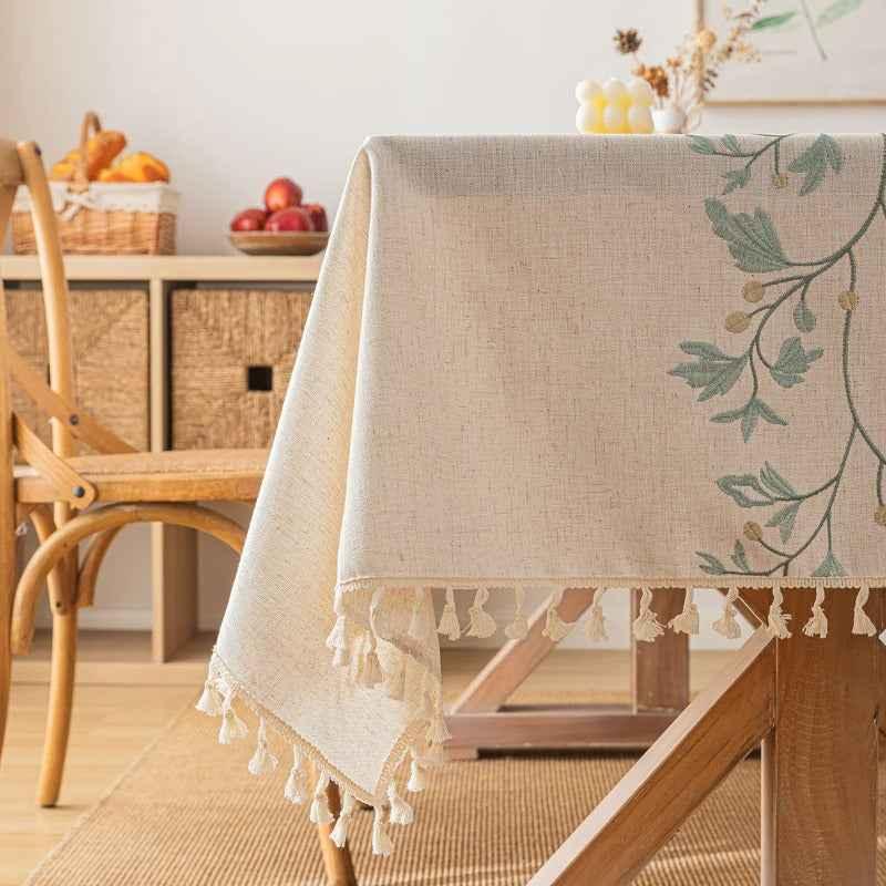 Rustic Tablecloth Rectangular Tablecloth for Dinning Table Decor Kitchen Decor - TaroTextile