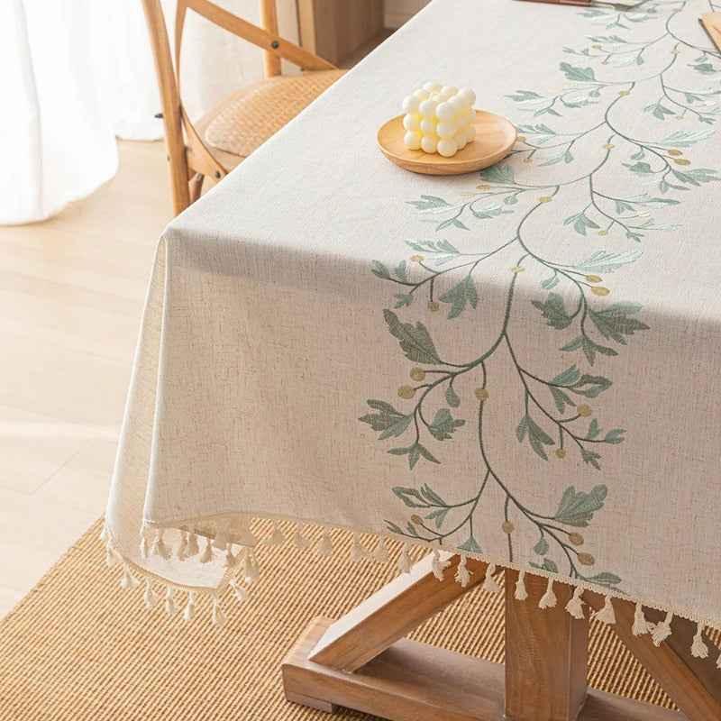 Rustic Tablecloth Rectangular Tablecloth for Dinning Table Decor Kitchen Decor - TaroTextile