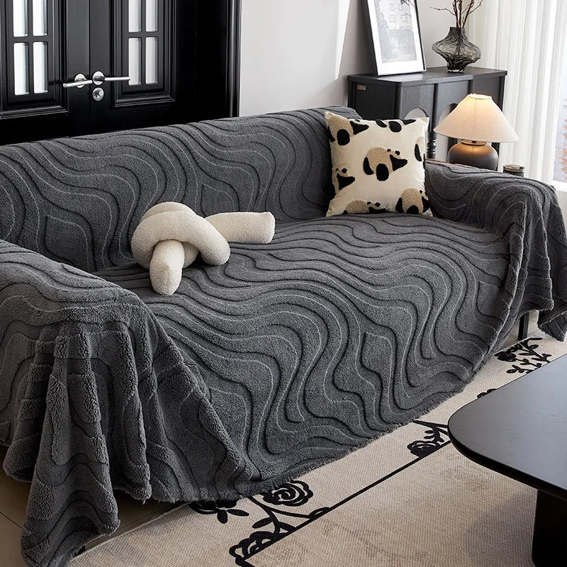 Plush Sofa Couch Cover Soft Sectional Recliner Covers Slipcover