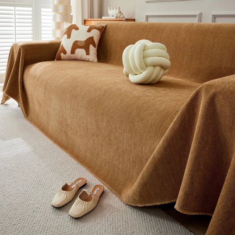Durable Couch Cover for Pets Washable Cushion Couch Chenille Sofa Slipcover
