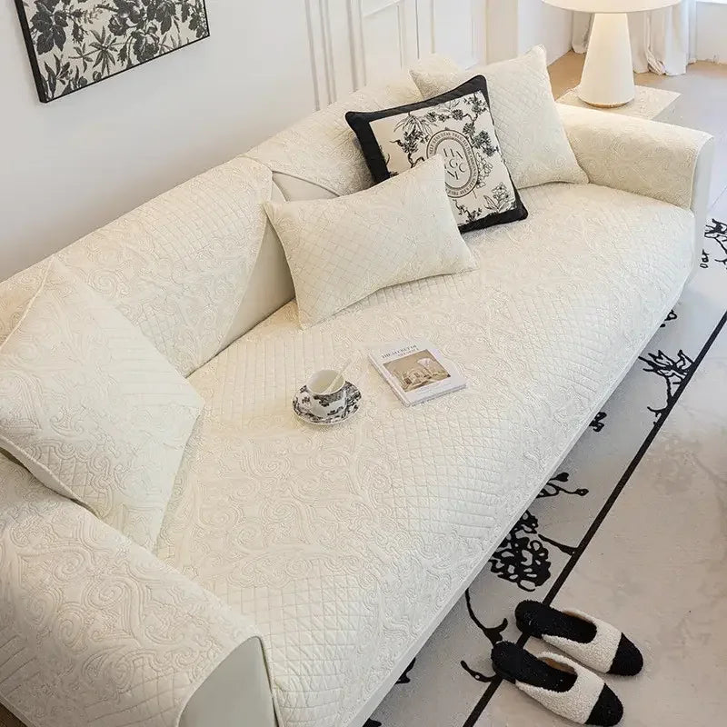 Universal Cotton Cozy Sofa Futon Cover Non-slip Chair Cushion Cover Seat Mat - TaroTextile