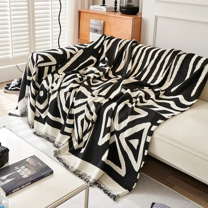Boho Style Chenille Sofa Slipcover Anti-scratch Sofa Blanket Durable Seat Cushion Cover