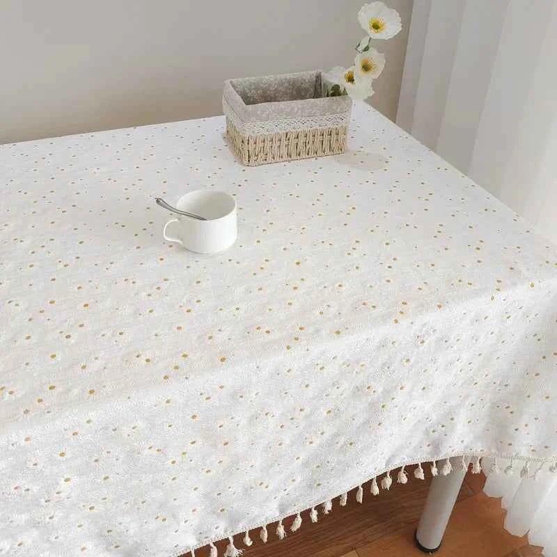 Rectangle Table Cloth Cotton Linen Table Cover for Kitchen Dinning