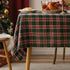Christmas Tablecloth Red Green Rectangular Table Cover - TaroTextile