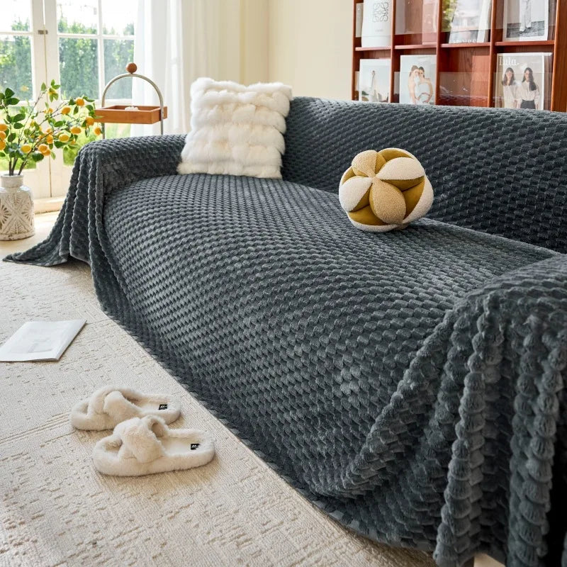 Cozy Plush Sofa Cover Soft Warm Throw Blanket Universal Cushion Couch Cover Chair Seat Slipcover Futon Sofa Mat