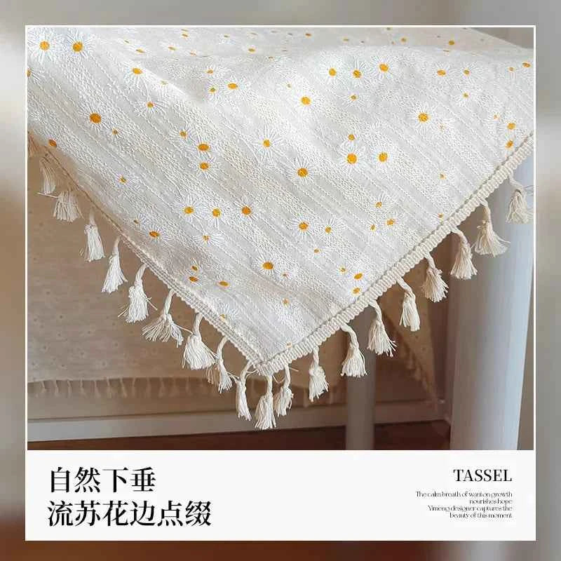 Rectangle Table Cloth Cotton Linen Table Cover for Kitchen Dinning