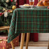 Christmas Tablecloth Red Green Rectangular Table Cover