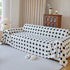 Geometric Jacquard Plush Warm Sofa Couch Cover Coral Fleece Throw Blanket for Couch