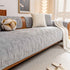 Quilted Velvet Sofa Cover, Thick Padded Couch Protector with Raised Geometric Texture