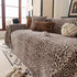 Leopard Print Flannel Sofa Throw Cover, Soft Couch Protector for Pets, Kids & Home