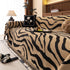 Zebra Striped Chenille Throw Sofa Cover Full-Cover Decorative Furniture Slipcover