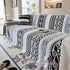Bohemian Tufted Sofa Cover, Plush Fleece Throw Blanket with 3D Woven Aztec Stripes