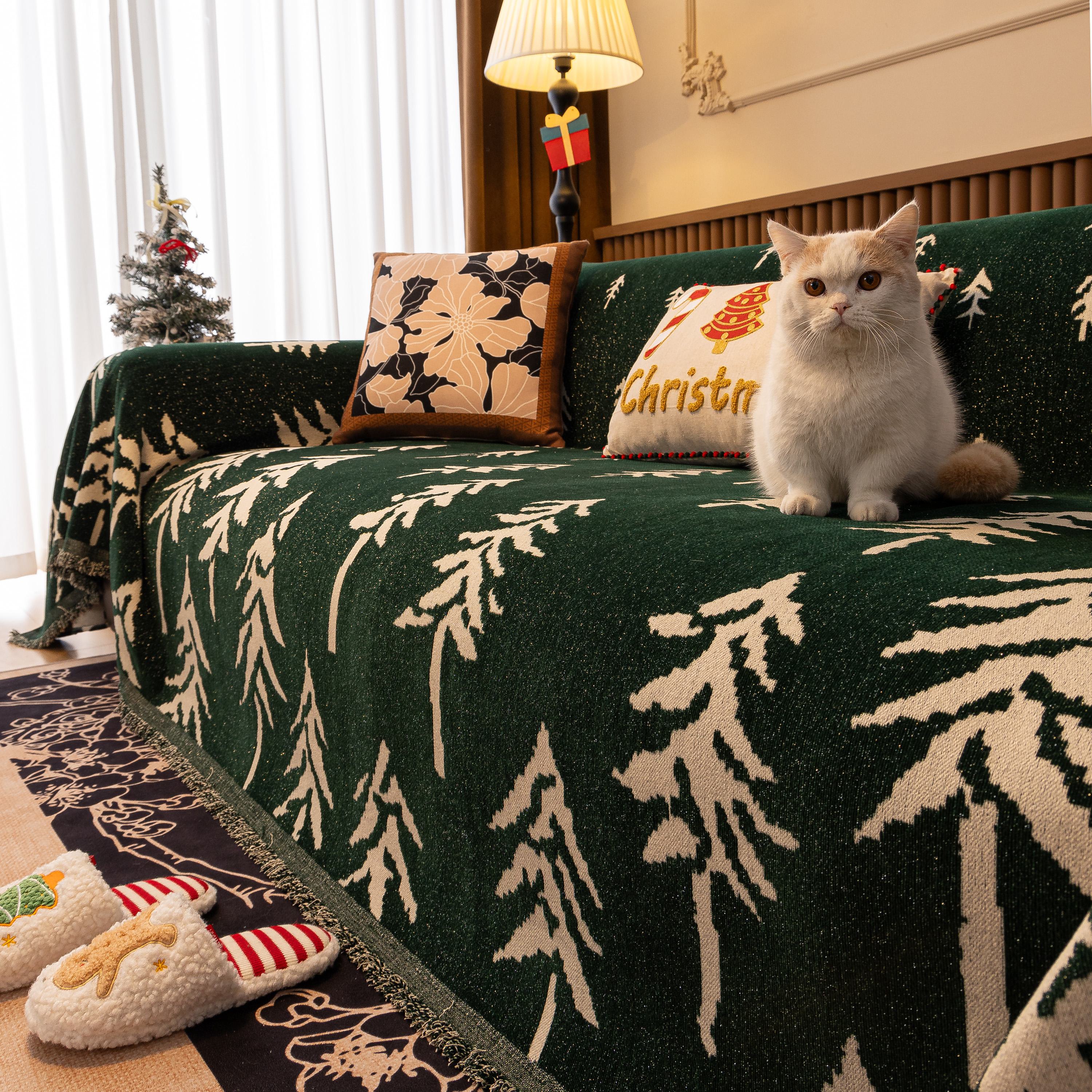 Modern Couch Covers for Couches Large Decorative Throw Blanket with Tassels for Couch