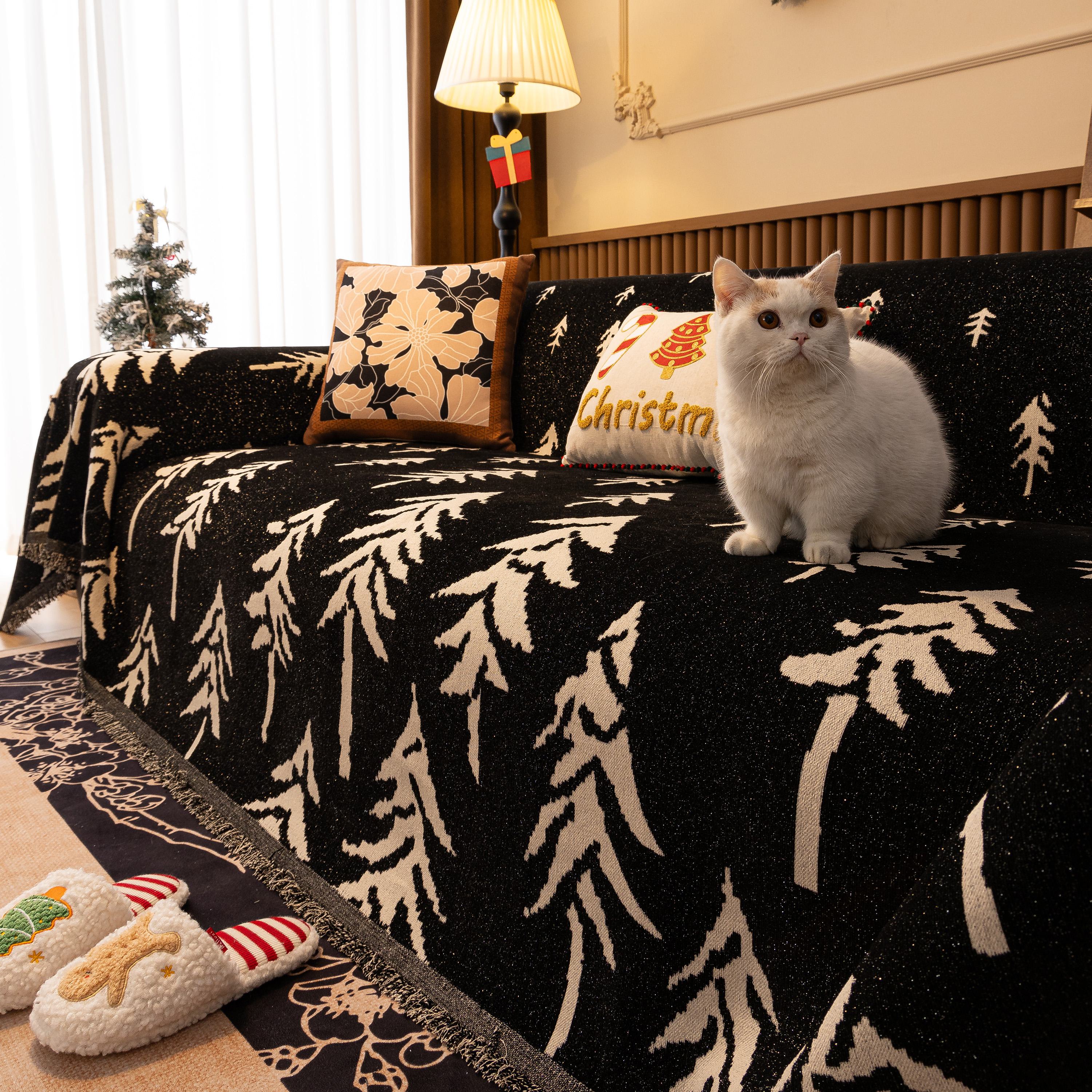 Modern Couch Covers for Couches Large Decorative Throw Blanket with Tassels for Couch