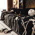 Modern Abstract Floral Sofa Throw Blanket, Decor Furniture Protector for Living Room