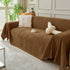 Solid Color Chenille Sofa Throw Blanket, Soft & Plush Decorative Couch Throw Cover