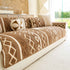 Thickened Plush Sofa Cover, Textured Geometric Couch Protector with Non-Slip Backing