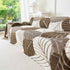 Plush Fleece Leaf Pattern Sofa Throw Cover, Soft Couch Protector Couch Cover Blanket