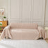 Solid Color Chenille Sofa Throw Blanket, Modern Decor Soft Couch Cover with Fringes