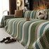 Cozy Decorative Throw Blanket for Couches, Boho Plush Woven Sofa Cover with Stripes