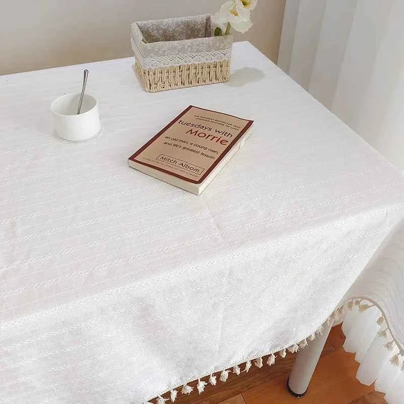 Rectangle Table Cloth Cotton Linen Table Cover for Kitchen Dinning