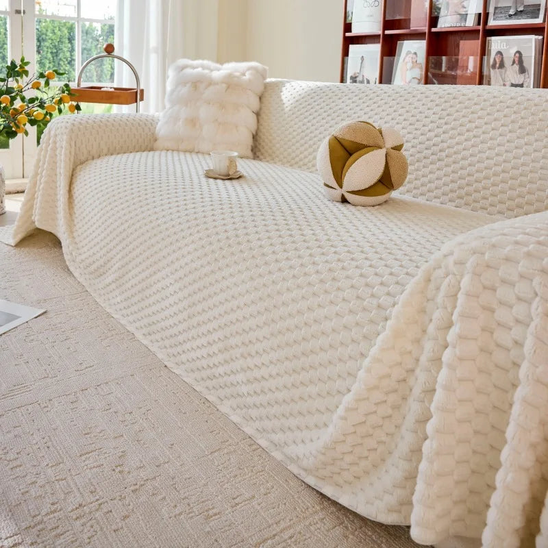 Cozy Plush Sofa Cover Soft Warm Throw Blanket Universal Cushion Couch Cover Chair Seat Slipcover Futon Sofa Mat