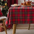 Christmas Tablecloth Red Green Rectangular Table Cover - TaroTextile