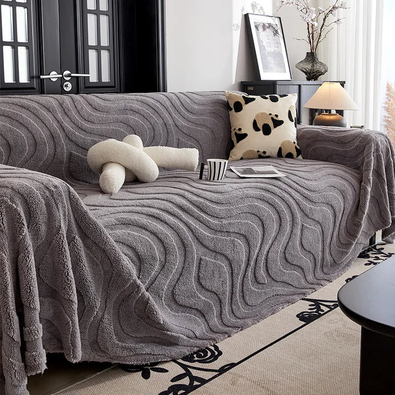 Plush Sofa Couch Cover Soft Sectional Recliner Covers Slipcover