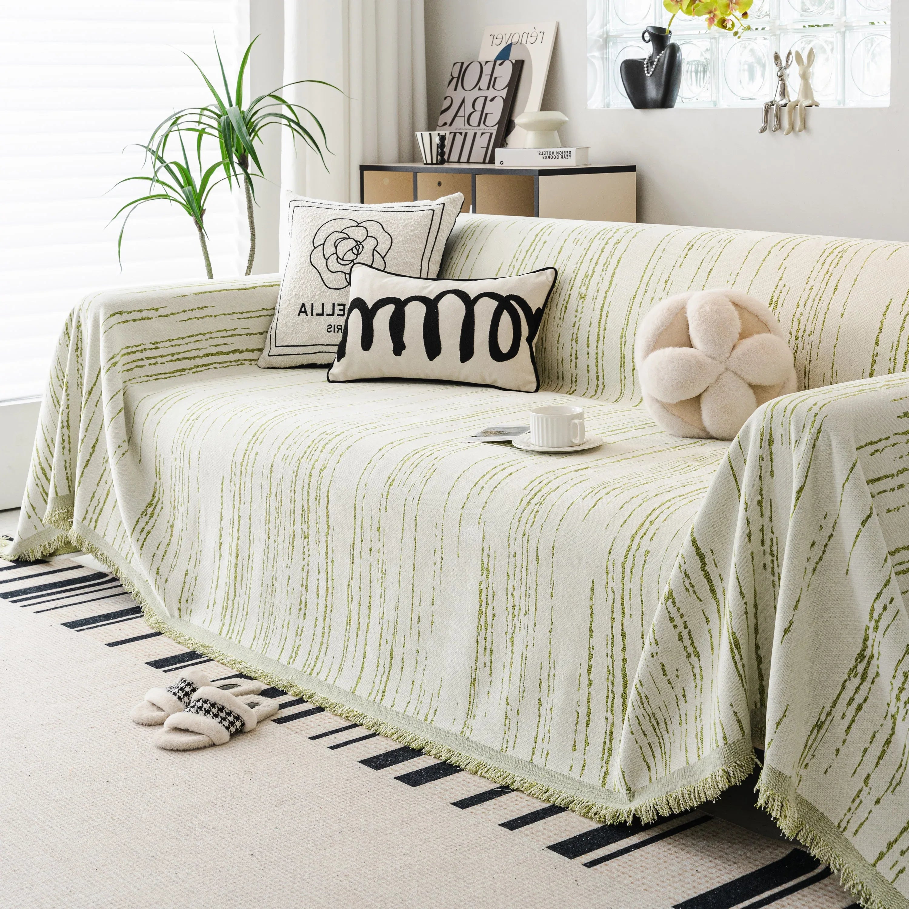 Slip Covers for Sofas, Sofa Throw Cover Soft Chenille Sofa Bed Cover, L Shaped Sectional Couch Covers - TaroTextile