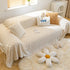Soft Coral Plush Sofa Blanket Cozy Warm Throw Blanket Universal Slipcover - TaroTextile