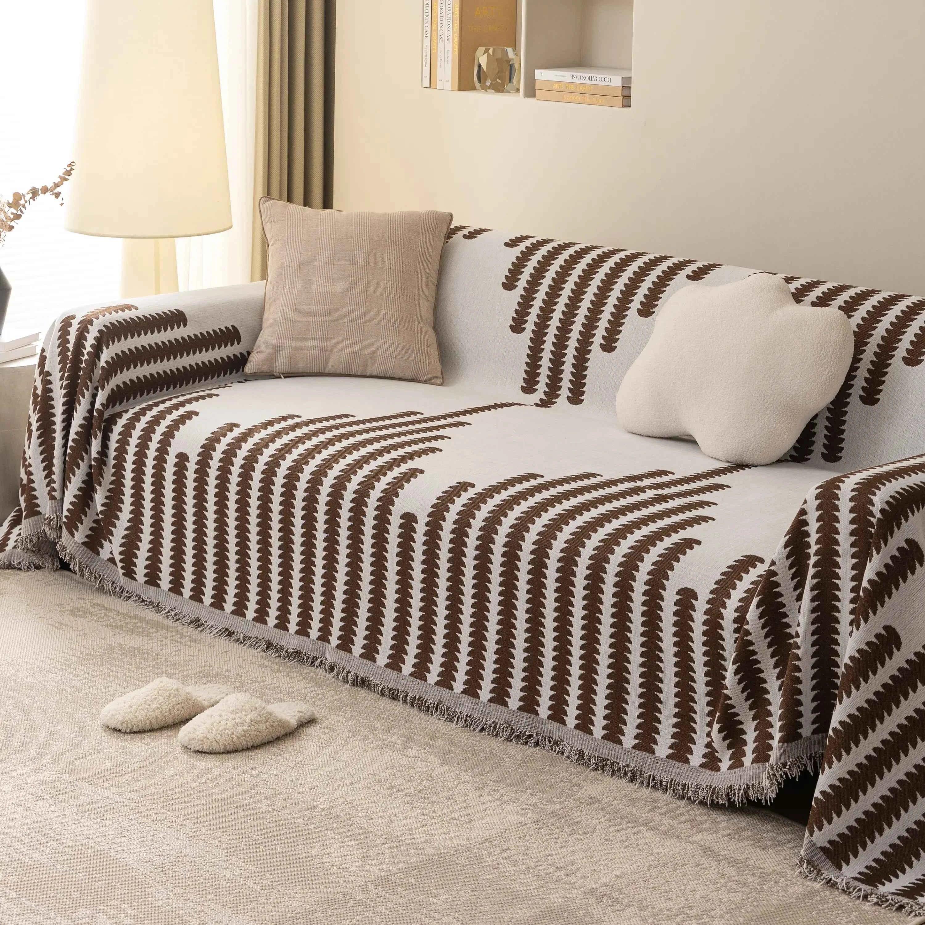 Soft Cozy Chenille Couch Cover Throws for Sofas, Couch Cover Blankets, Corner Sectional Couch Covers - TaroTextile