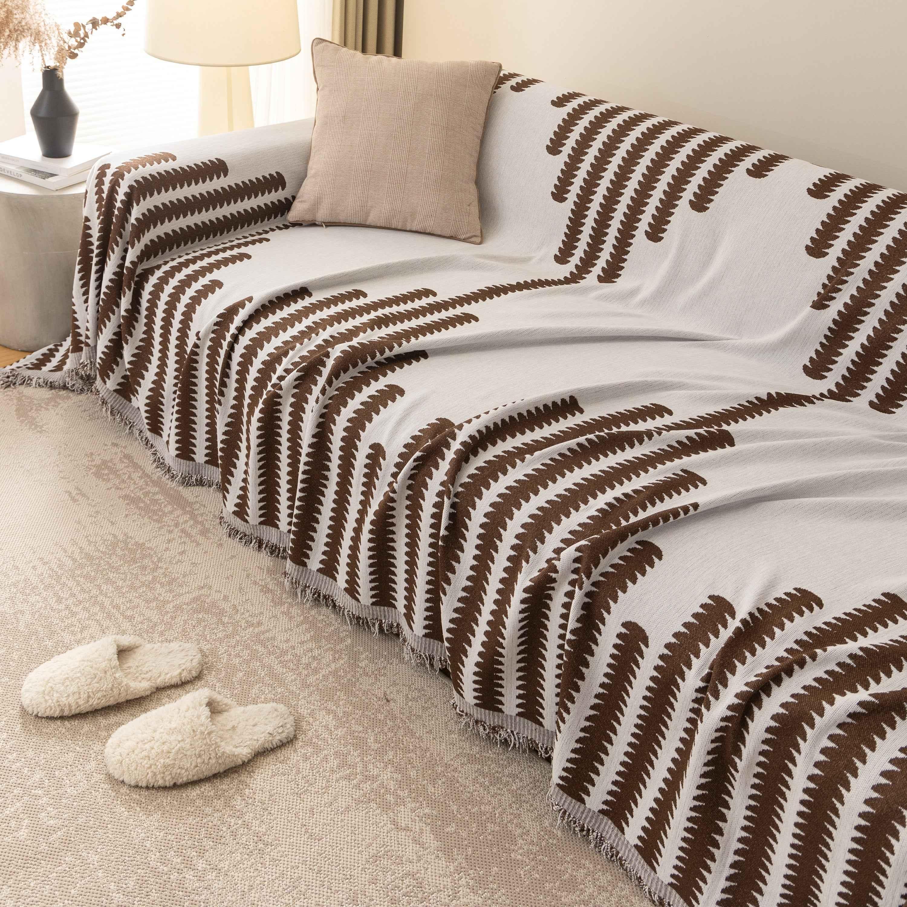 Soft Cozy Chenille Couch Cover Throws for Sofas, Couch Cover Blankets, Corner Sectional Couch Covers - TaroTextile